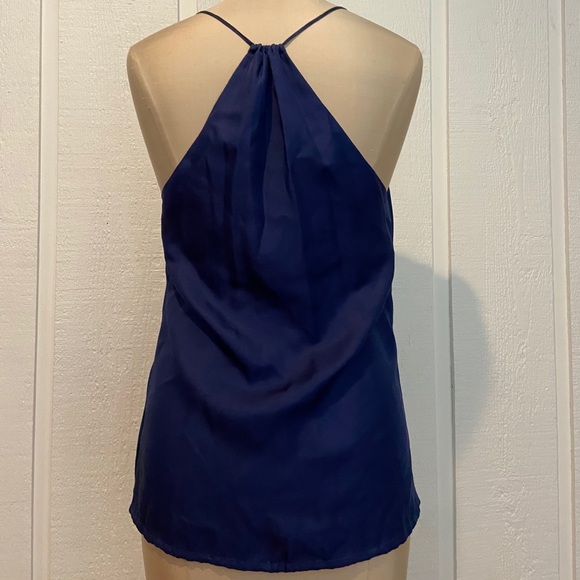 Club Monaco Navy Silk Camisole Tank Top - Picture 3 of 4